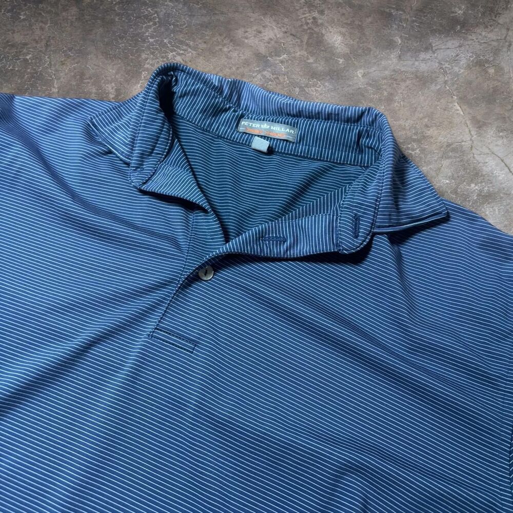Peter-millar Men's Blue and Navy Polo-shirts